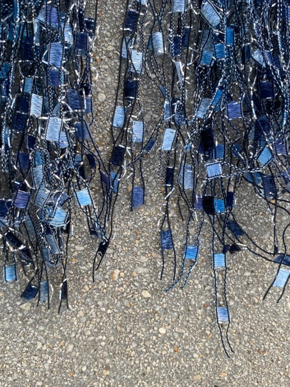 Women's Blue Scarf - Picture 4 of 9